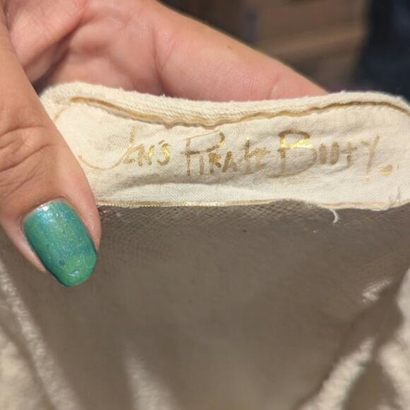 Jen's Pirate Booty SZ S Cream Romper Doubles Gauze Cotton - Picture 10 of 10